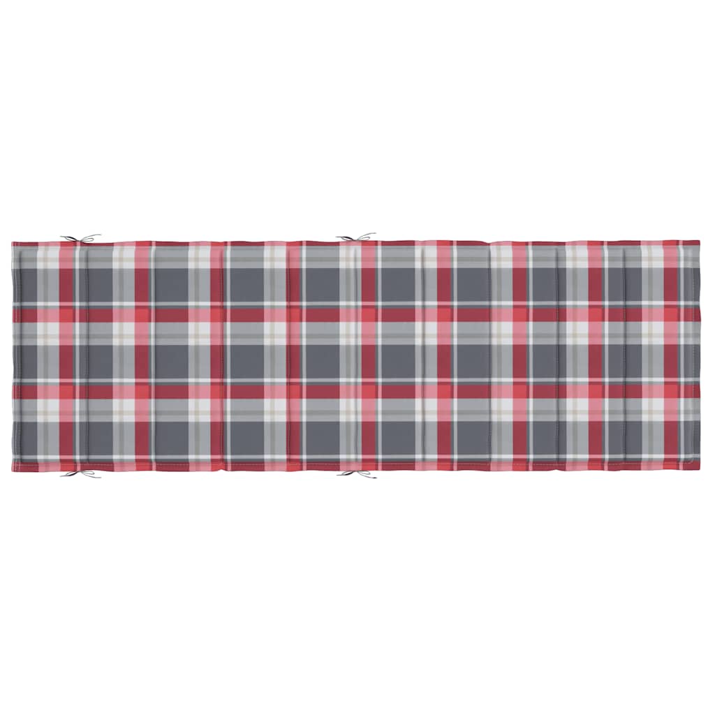vidaXL Pernă de șezlong, roșu carouri, 186x58x4 cm, textil oxford vidaXL Pernă de șezlong, roșu carouri, 186x58x4 cm, textil oxford