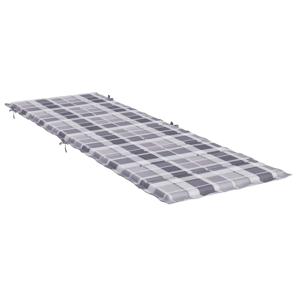 vidaXL Pernă de șezlong, gri carouri, 186x58x4 cm, textil oxford vidaXL Pernă de șezlong, gri carouri, 186x58x4 cm, textil oxford