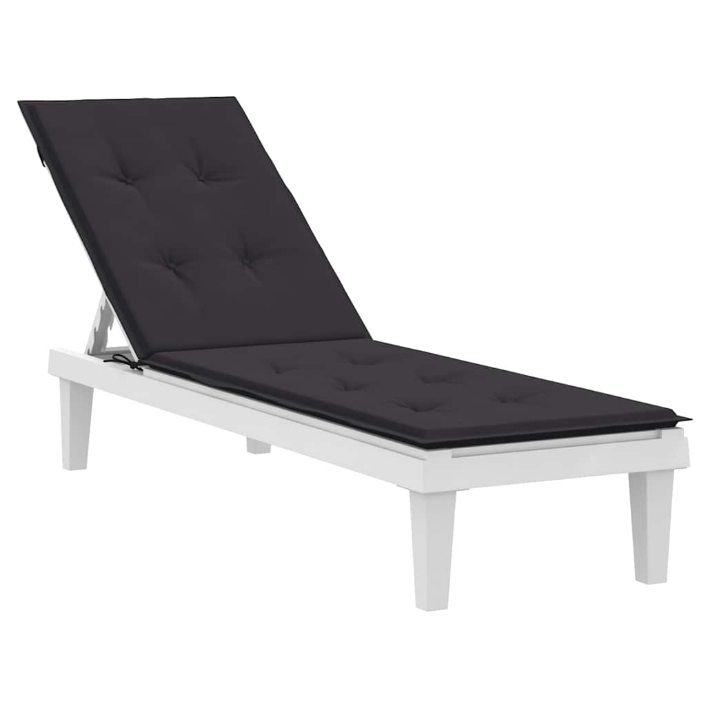 vidaXL Pernă de șezlong, negru, (75+105) x 50 x 4 cm