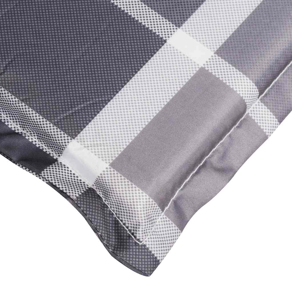 vidaXL Pernă de șezlong, gri carouri (75+105) x 50 x 4 cm vidaXL Pernă de șezlong, gri carouri (75+105) x 50 x 4 cm