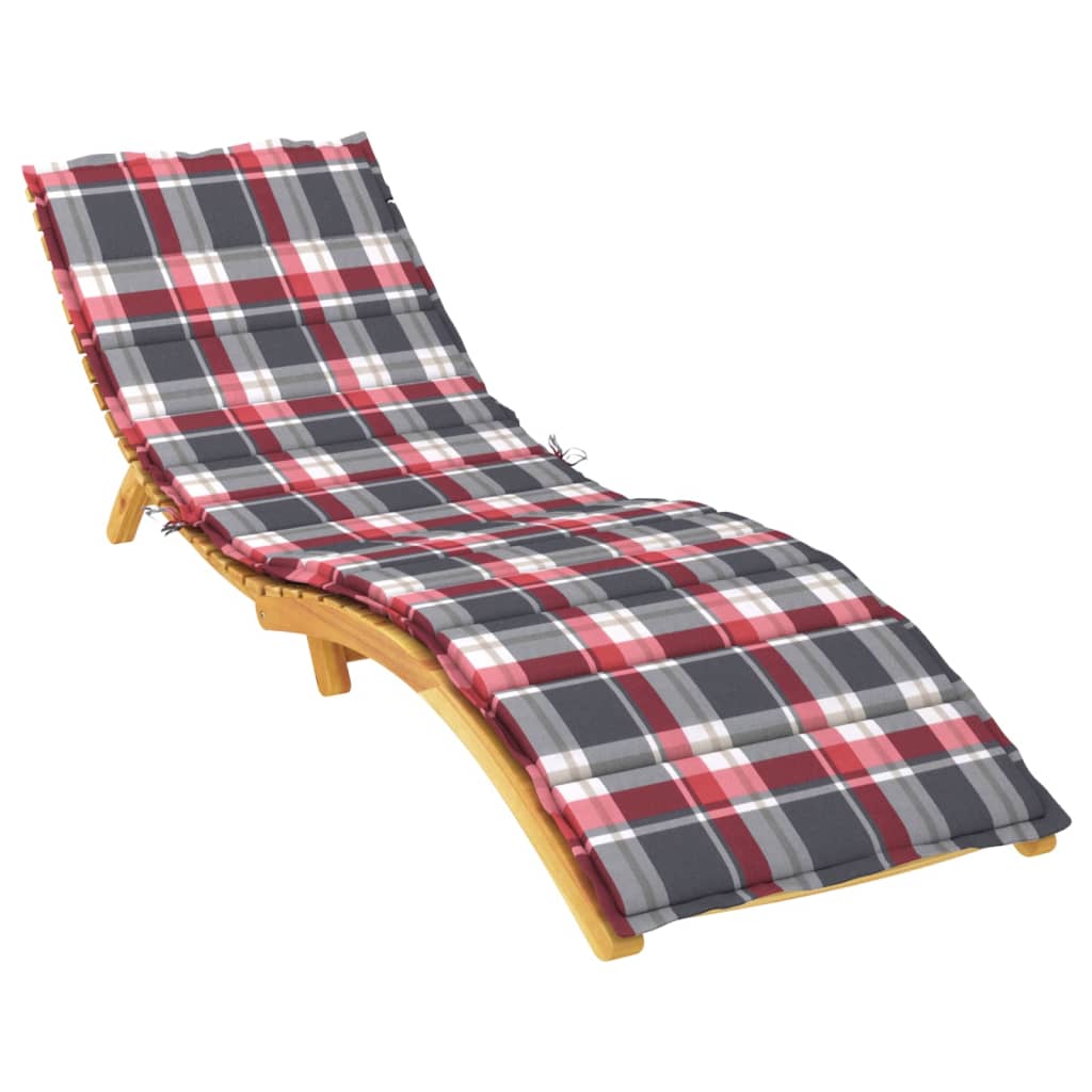 vidaXL Pernă de șezlong, roșu carouri, 200x50x3 cm, textil oxford vidaXL Pernă de șezlong, roșu carouri, 200x50x3 cm, textil oxford