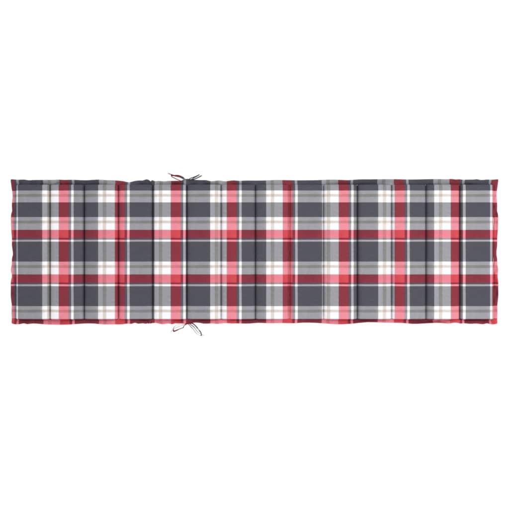 vidaXL Pernă de șezlong, roșu carouri, 200x50x3 cm, textil oxford vidaXL Pernă de șezlong, roșu carouri, 200x50x3 cm, textil oxford