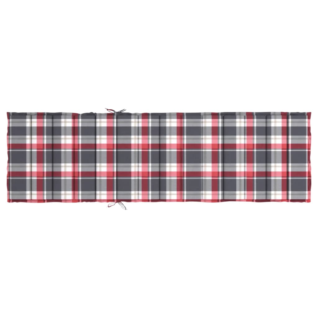 vidaXL Pernă de șezlong, roșu carouri, 200x60x3 cm, textil oxford vidaXL Pernă de șezlong, roșu carouri, 200x60x3 cm, textil oxford