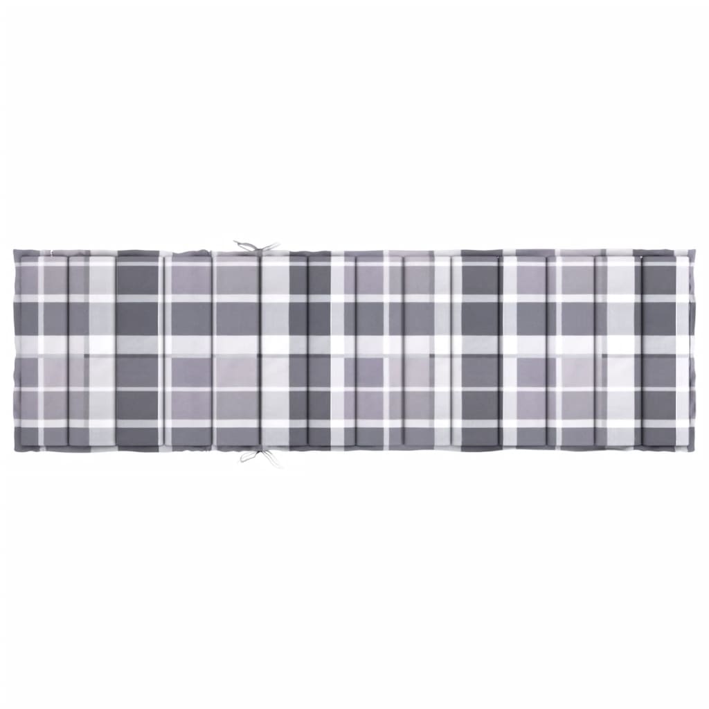 vidaXL Pernă de șezlong, roșu carouri, 200x60x3 cm, textil oxford vidaXL Pernă de șezlong, roșu carouri, 200x60x3 cm, textil oxford