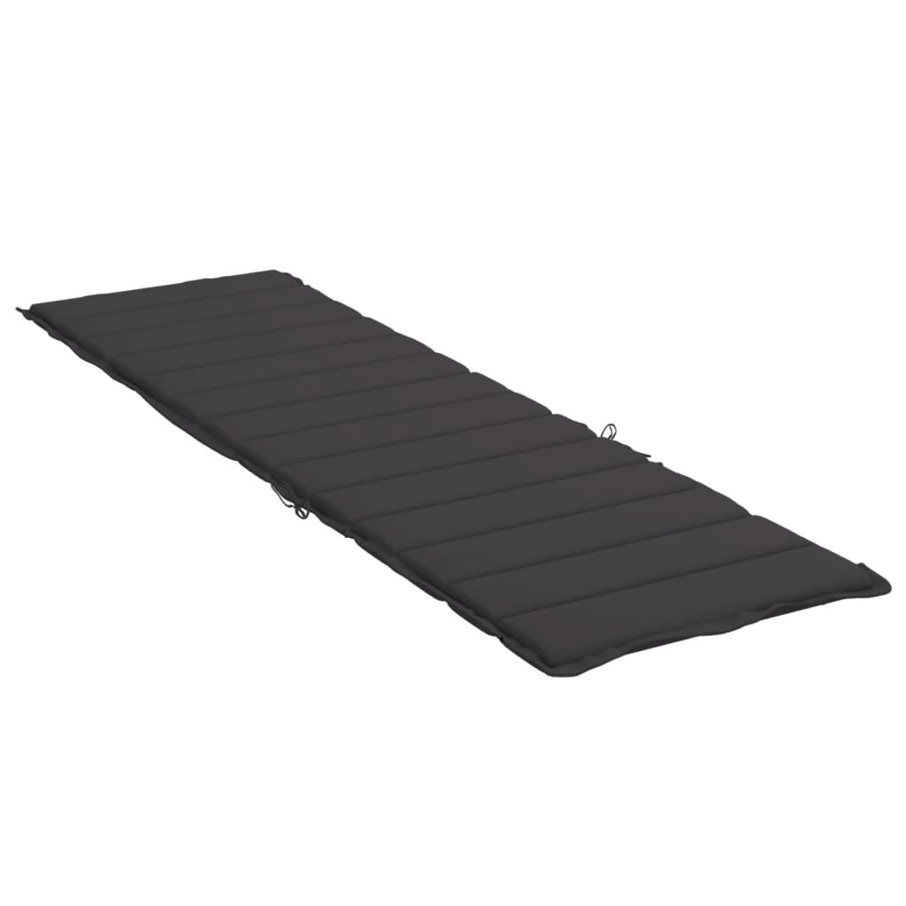vidaXL Pernă de șezlong, negru, 200x70x3 cm, textil oxford vidaXL Pernă de șezlong, negru, 200x70x3 cm, textil oxford