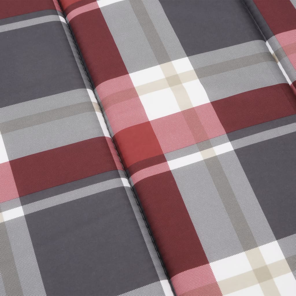 vidaXL Pernă de șezlong, roșu carouri, 200x70x3 cm, textil oxford vidaXL Pernă de șezlong, roșu carouri, 200x70x3 cm, textil oxford