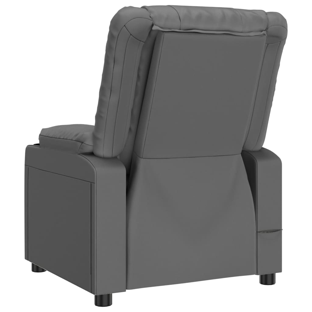 vidaXL Fotoliu de masaj electric, gri, piele ecologică vidaXL Fotoliu de masaj electric, gri, piele ecologică