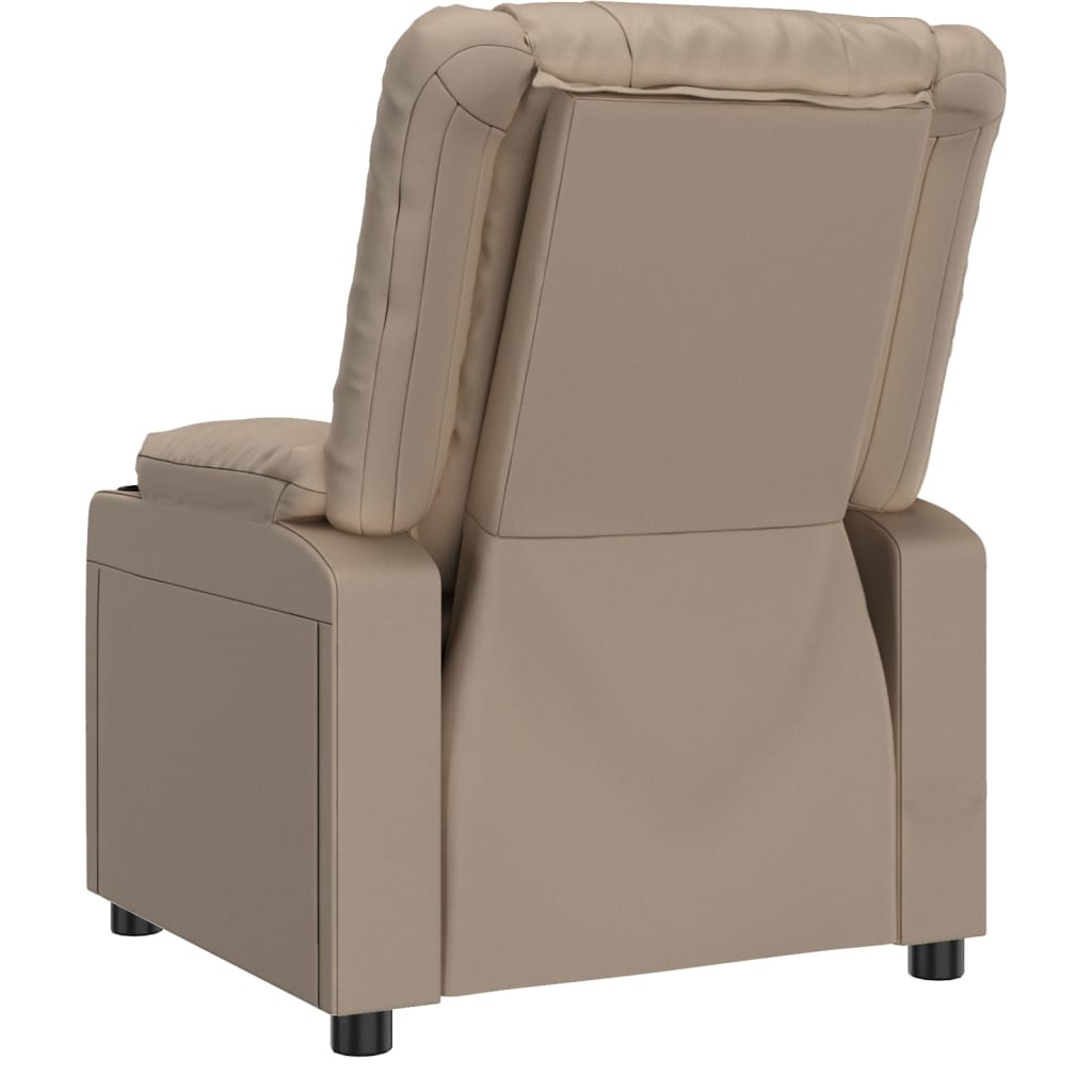 vidaXL Fotoliu de masaj electric, cappuccino, piele ecologică