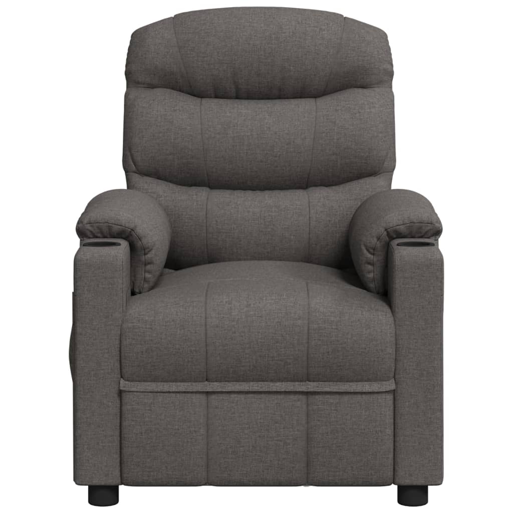 vidaXL Fotoliu de masaj electric rabatabil, gri închis, textil vidaXL Fotoliu de masaj electric rabatabil, gri închis, textil