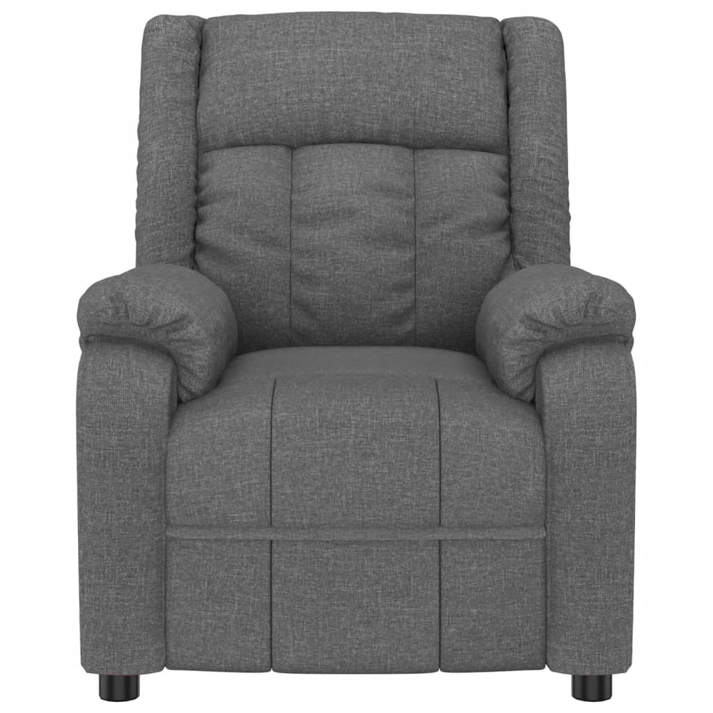 vidaXL Fotoliu de masaj electric rabatabil, gri închis, textil vidaXL Fotoliu de masaj electric rabatabil, gri închis, textil