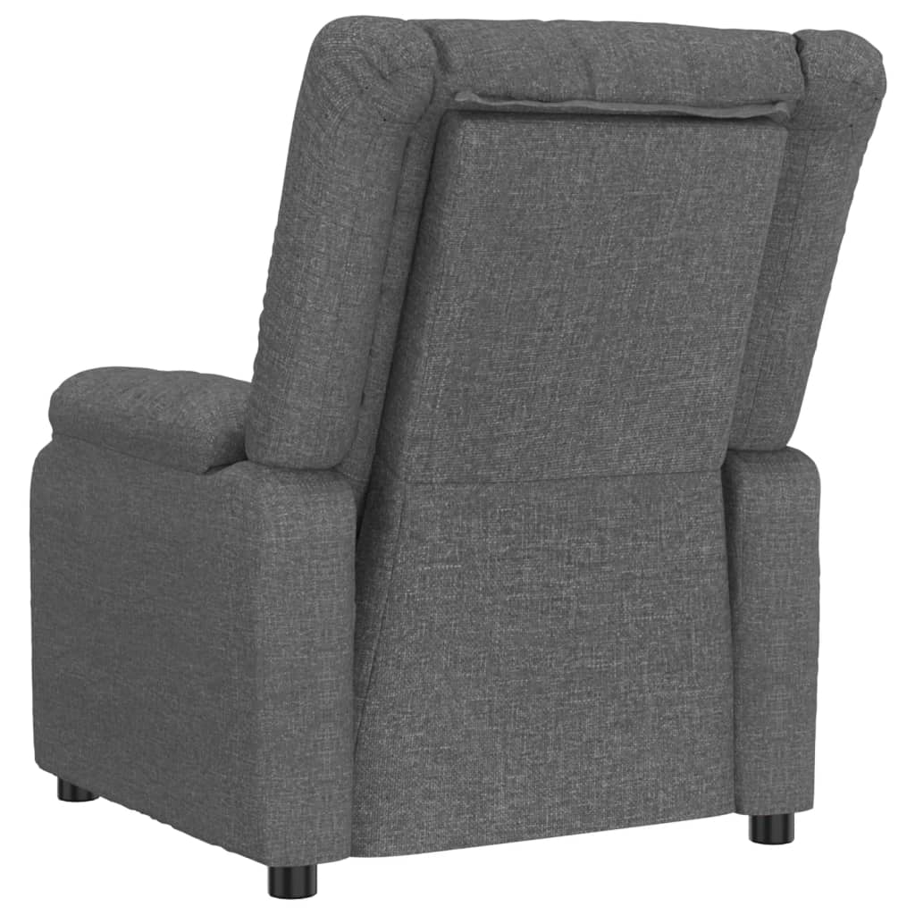 vidaXL Fotoliu de masaj electric rabatabil, gri închis, textil vidaXL Fotoliu de masaj electric rabatabil, gri închis, textil
