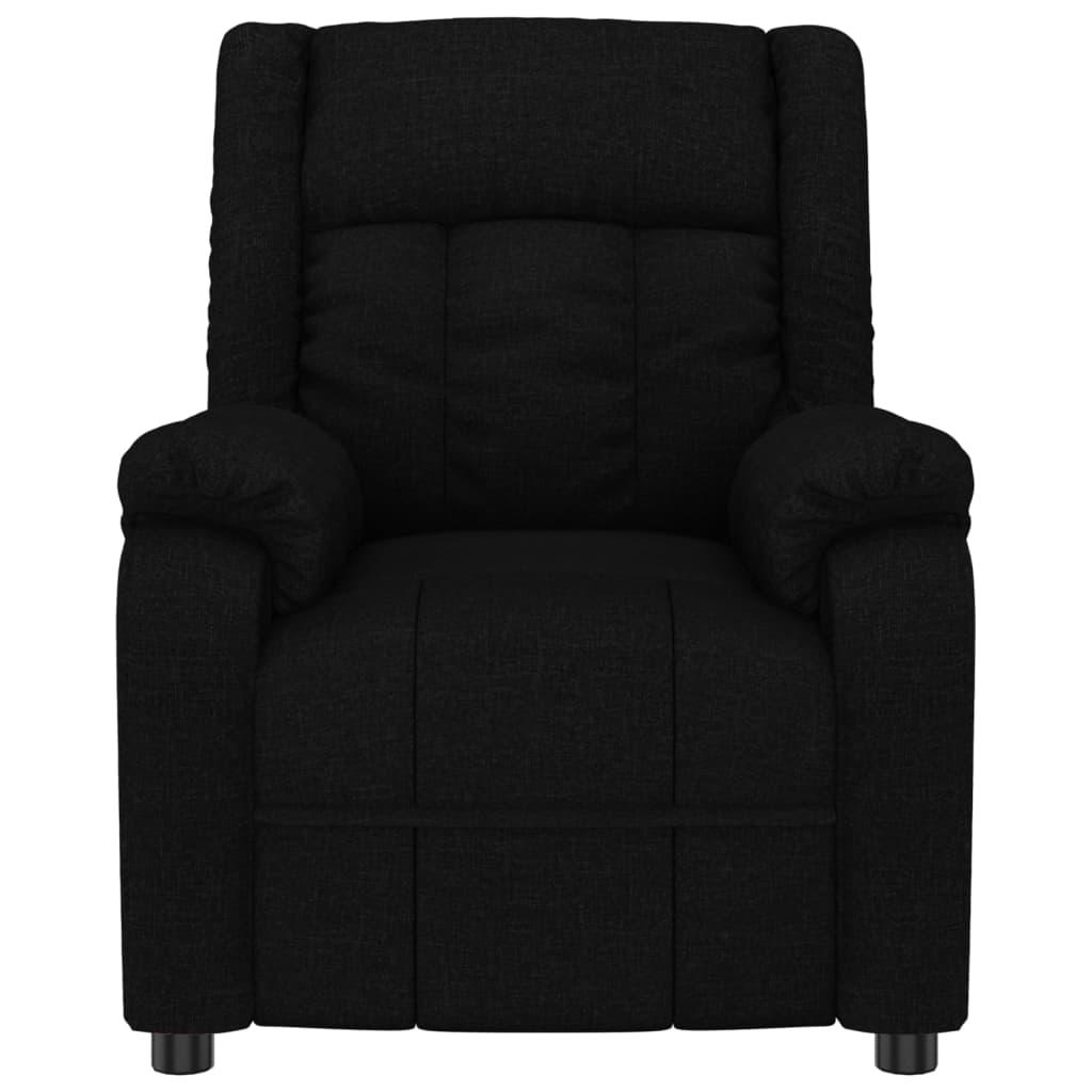 vidaXL Fotoliu de masaj electric rabatabil, negru, textil vidaXL Fotoliu de masaj electric rabatabil, negru, textil