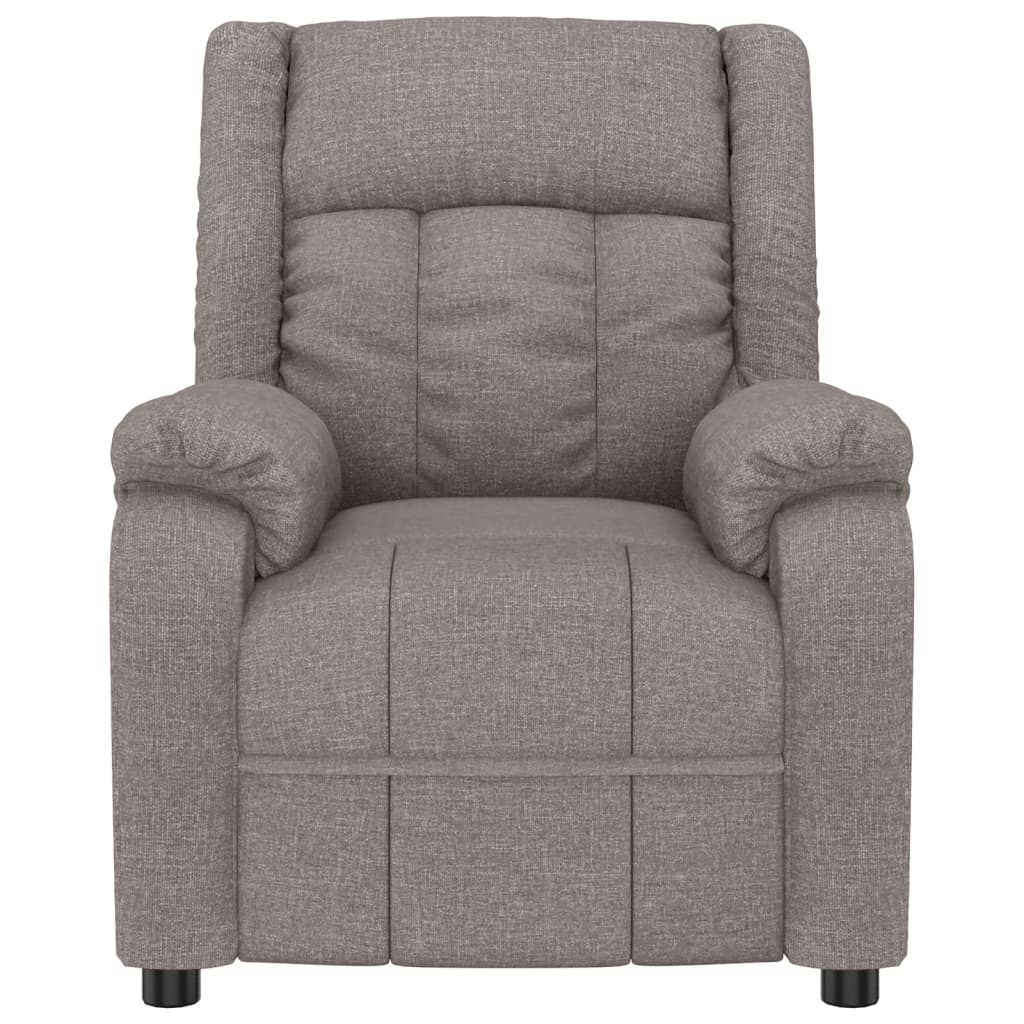 vidaXL Fotoliu de masaj electric rabatabil, gri taupe, textil vidaXL Fotoliu de masaj electric rabatabil, gri taupe, textil