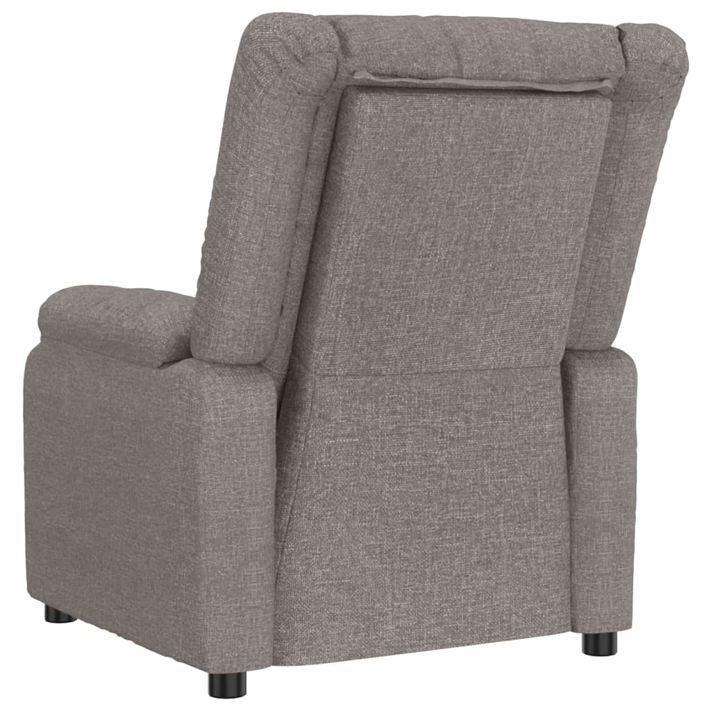 vidaXL Fotoliu de masaj electric rabatabil, gri taupe, textil vidaXL Fotoliu de masaj electric rabatabil, gri taupe, textil