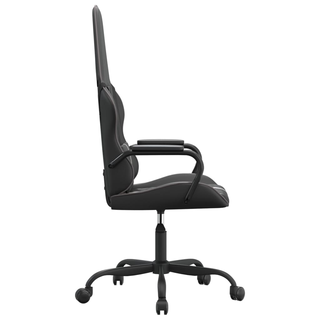 vidaXL Scaun de jocuri, negru și gri, piele ecologică vidaXL Scaun de jocuri, negru și gri, piele ecologică