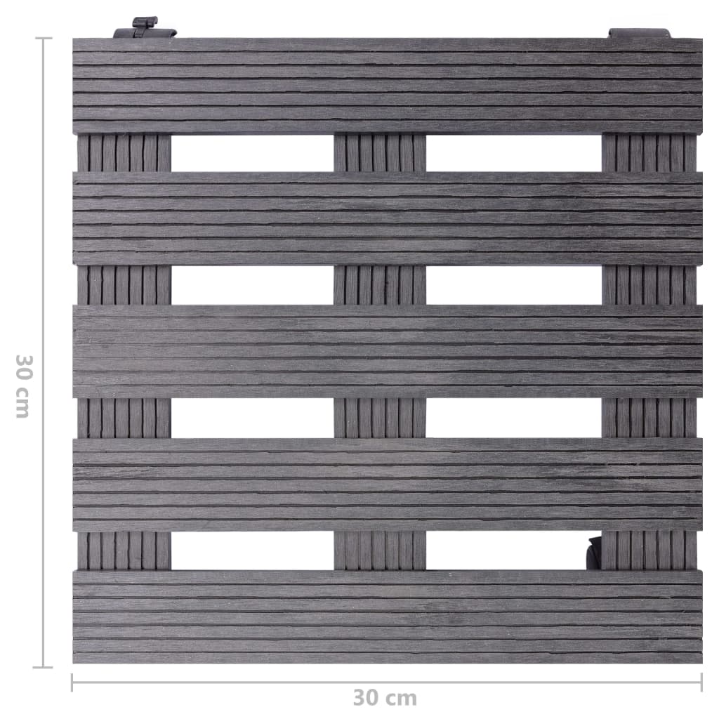 vidaXL Cărucioare pentru plante, 4 buc., gri, 30x30x7,5 cm, WPC vidaXL Cărucioare pentru plante, 4 buc., gri, 30x30x7,5 cm, WPC
