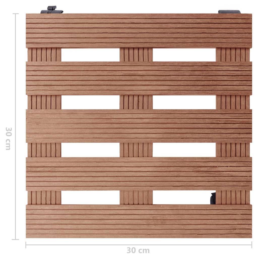 vidaXL Cărucioare pentru plante, 4 buc., maro, 30x30x7,5 cm, WPC vidaXL Cărucioare pentru plante, 4 buc., maro, 30x30x7,5 cm, WPC