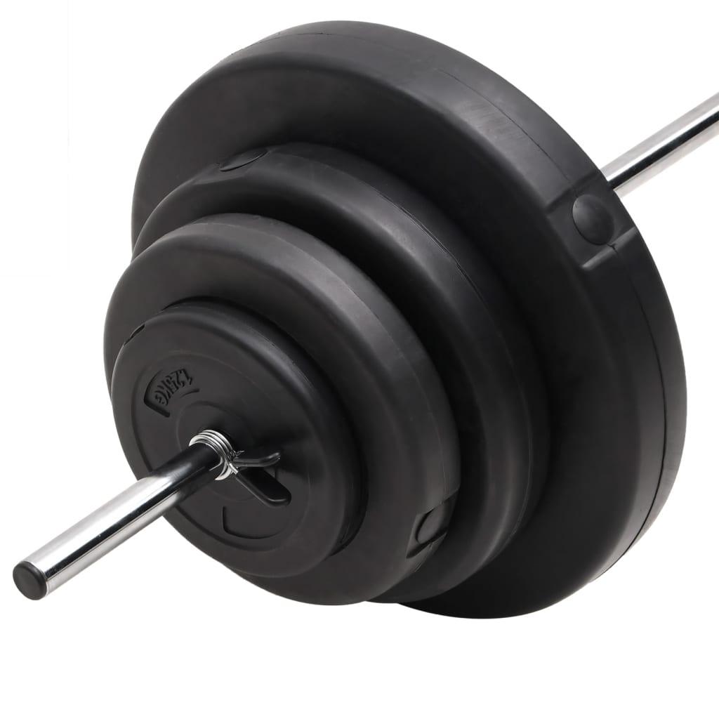 vidaXL Set halteră cu discuri de greutăți, 60 kg