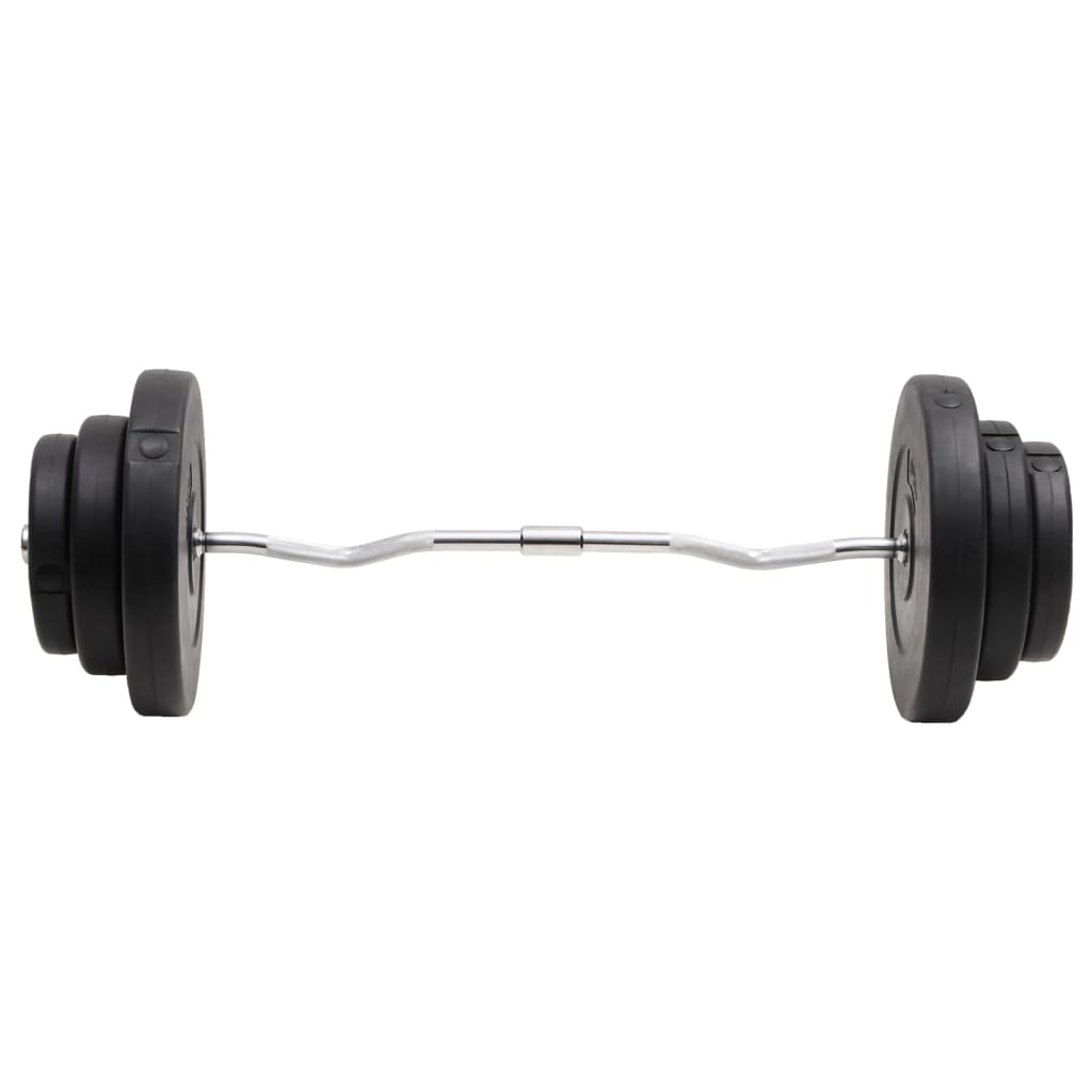 vidaXL Set halteră ondulată cu greutăți, 60 kg