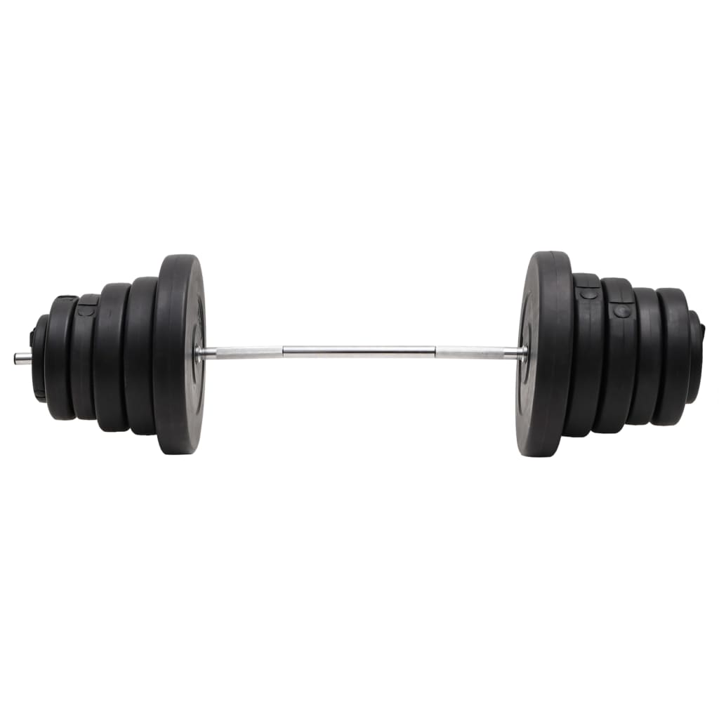 vidaXL Set halteră ondulată cu greutăți, 90 kg
