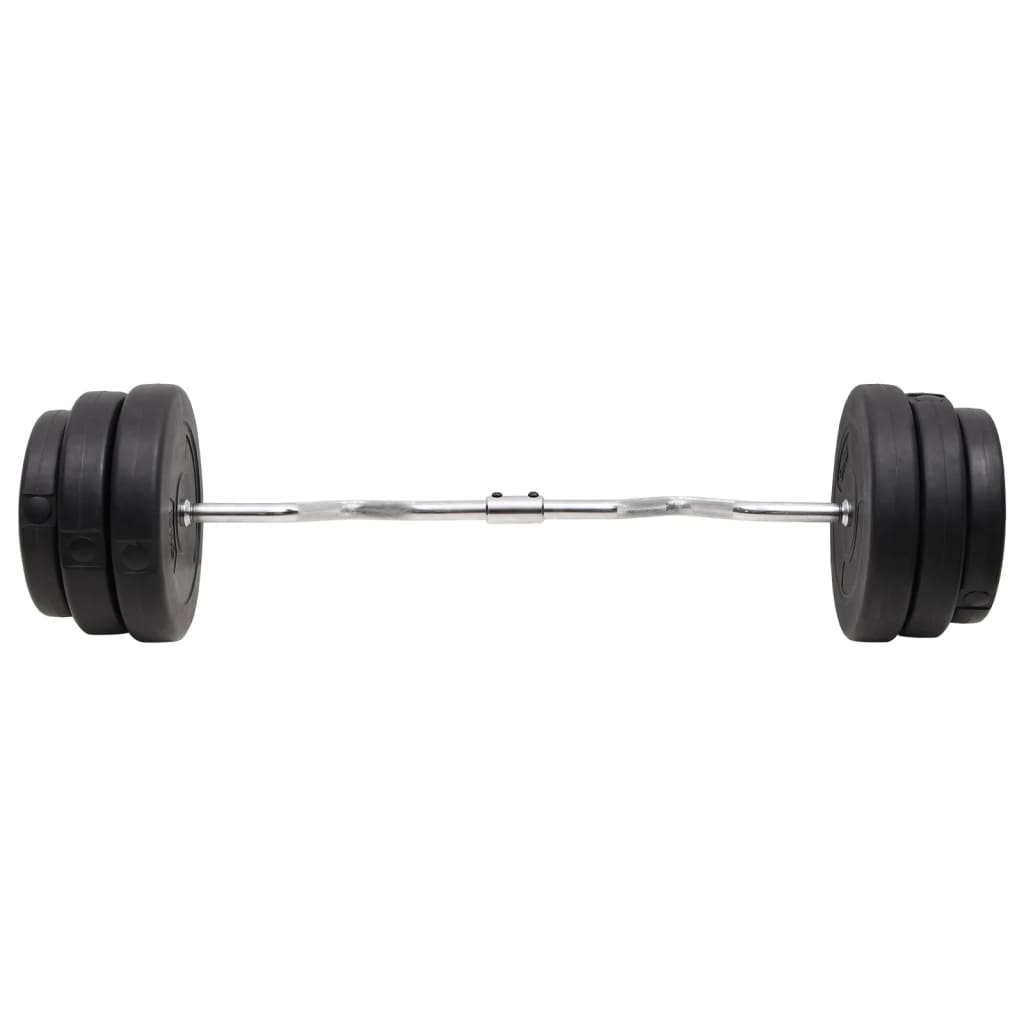 vidaXL Set halteră ondulată cu greutăți, 90 kg