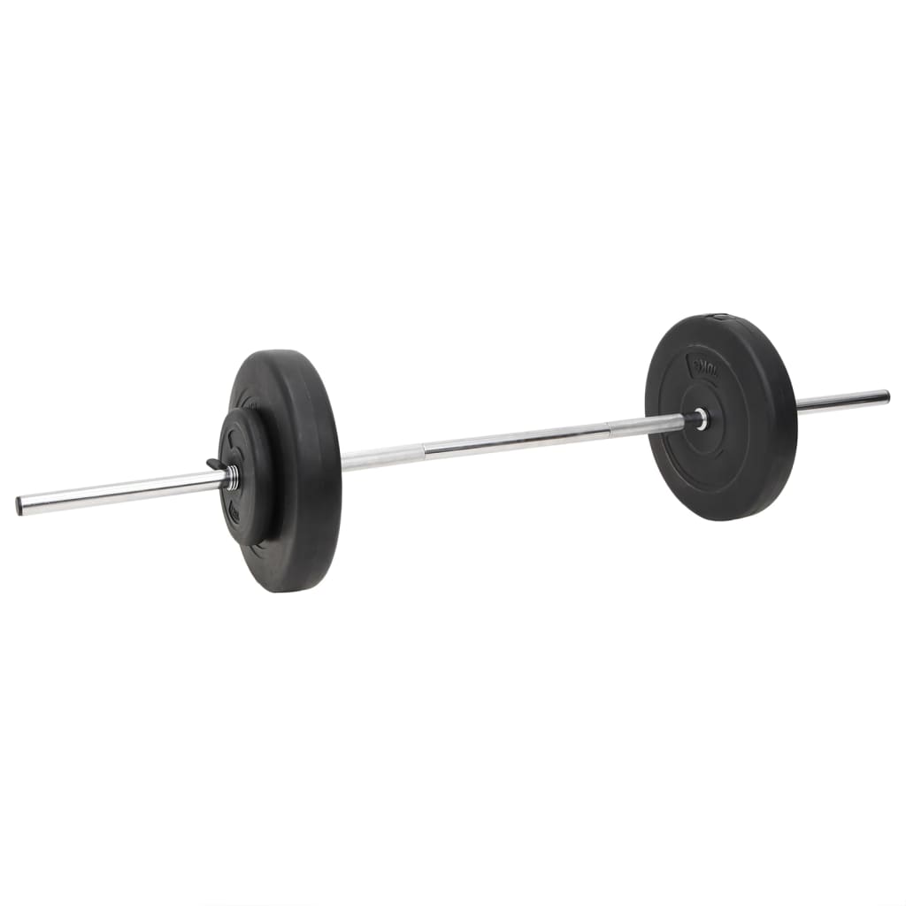 vidaXL Haltă și gantere cu plăci de greutate, 60 kg vidaXL Haltă și gantere cu plăci de greutate, 60 kg