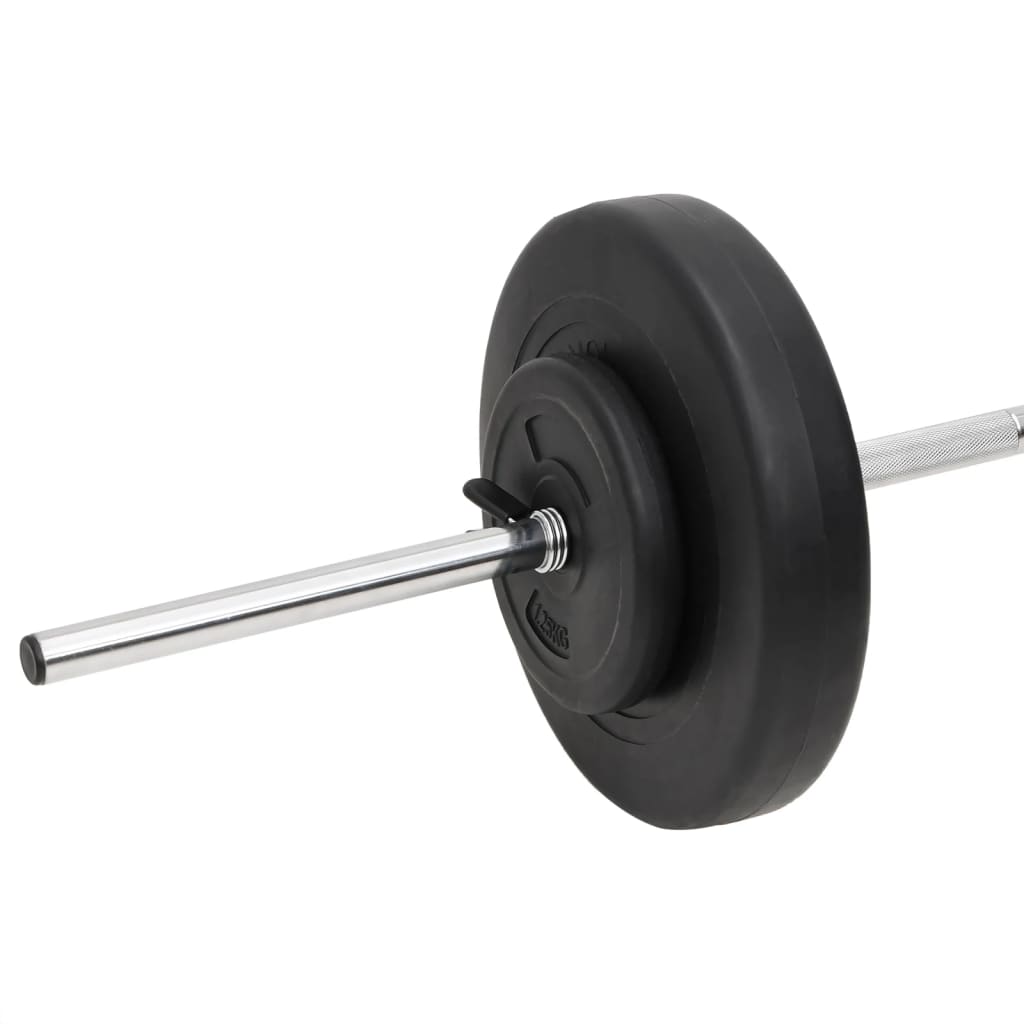 vidaXL Haltă și gantere cu plăci de greutate, 60 kg vidaXL Haltă și gantere cu plăci de greutate, 60 kg