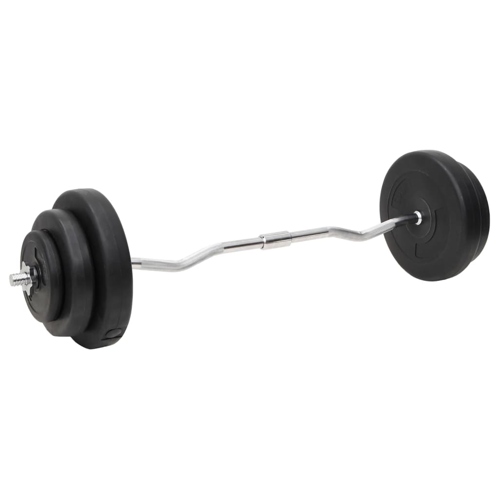 vidaXL Haltă și gantere cu plăci de greutate, 60 kg vidaXL Haltă și gantere cu plăci de greutate, 60 kg