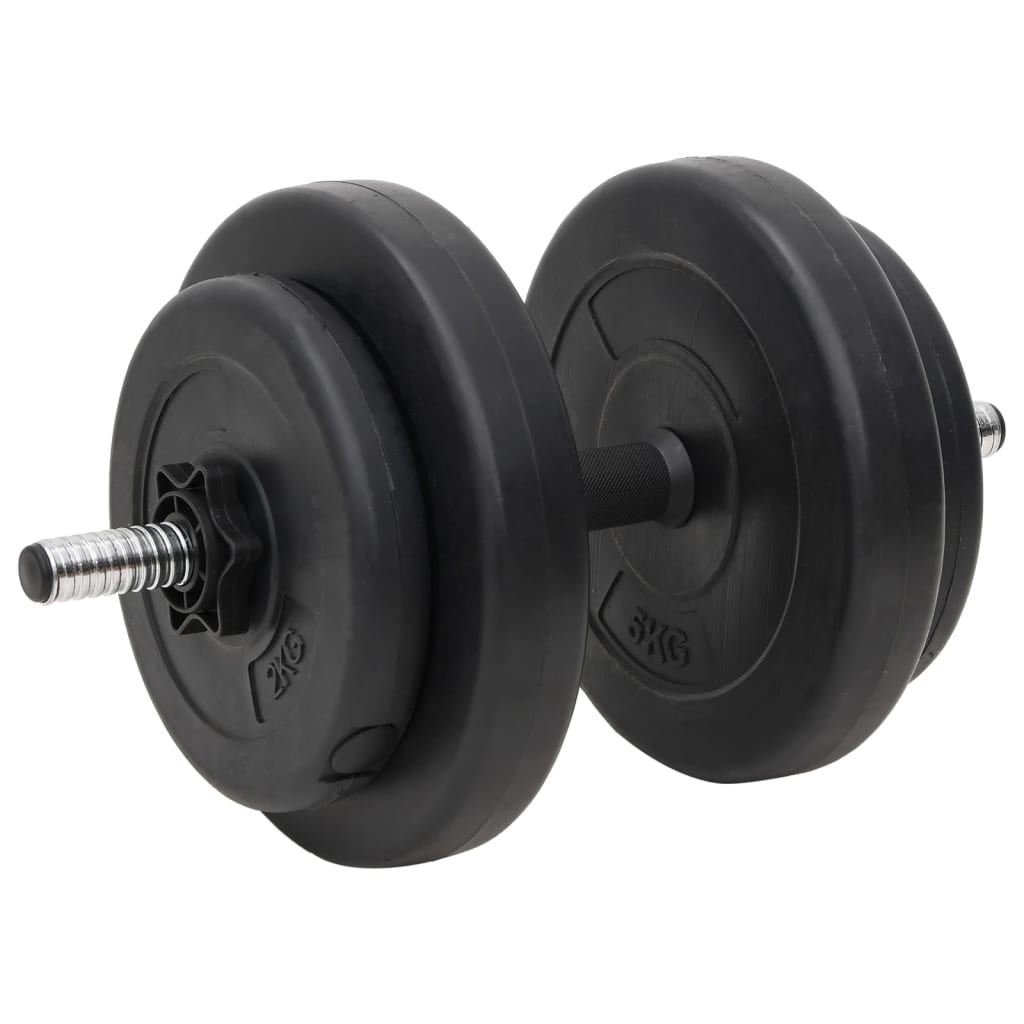 vidaXL Haltă și gantere cu plăci de greutate, 60 kg vidaXL Haltă și gantere cu plăci de greutate, 60 kg