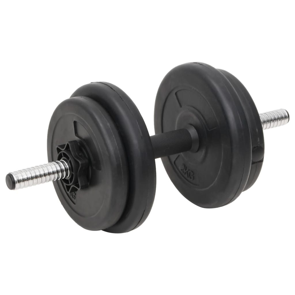 vidaXL Haltă și gantere cu plăci de greutate, 60 kg vidaXL Haltă și gantere cu plăci de greutate, 60 kg