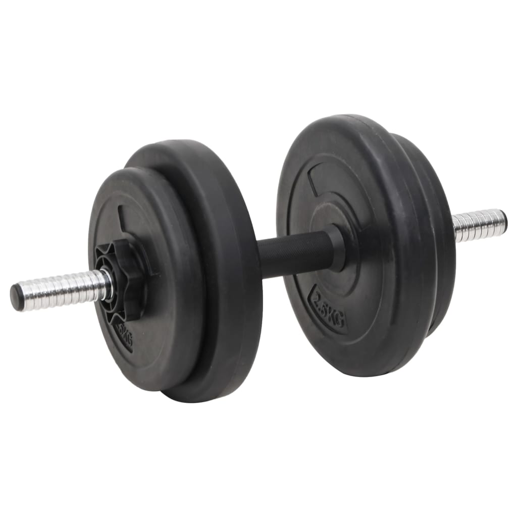 vidaXL Set de halteră și gantere cu plăci de greutate, 90 kg