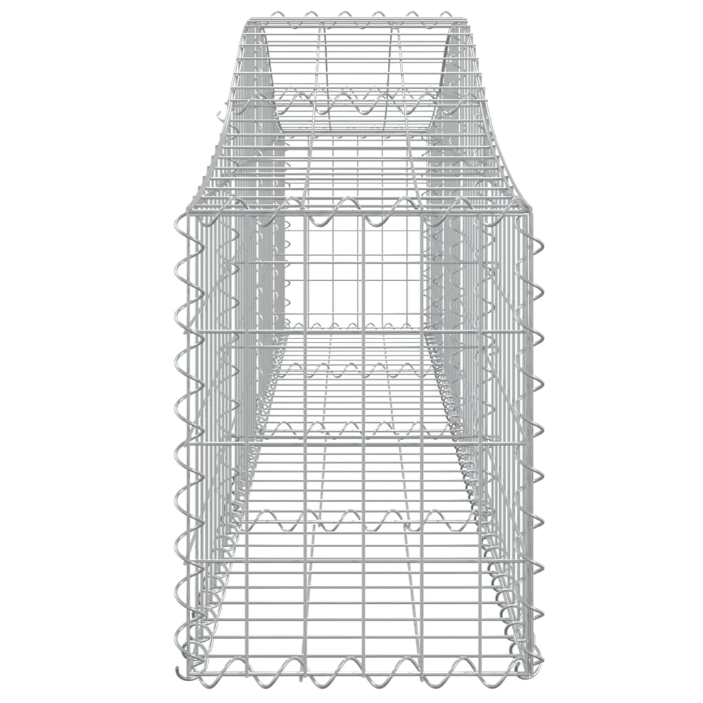vidaXL Coșuri gabion arcuite 3 buc, 200x30x40/60 cm, fier galvanizat
