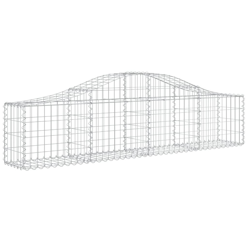 vidaXL Coșuri gabion arcuite 5 buc, 200x30x40/60 cm, fier galvanizat