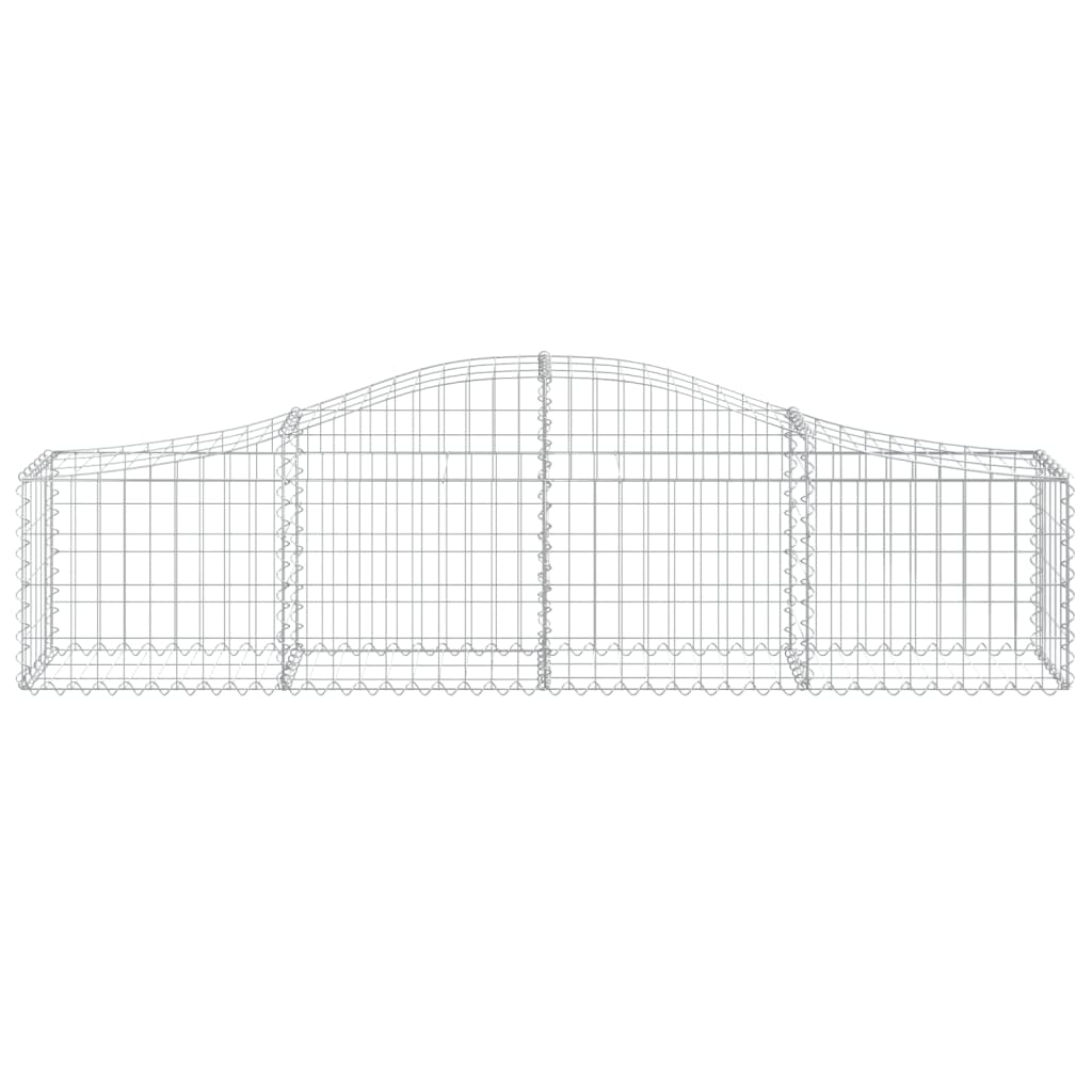 vidaXL Coșuri gabion arcuite 5 buc, 200x30x40/60 cm, fier galvanizat