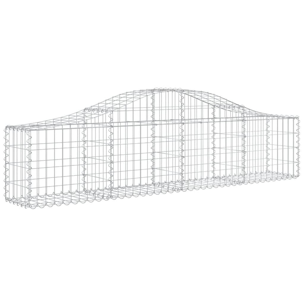 vidaXL Coșuri gabion arcuite 11 buc, 200x30x40/60 cm, fier galvanizat vidaXL Coșuri gabion arcuite 11 buc, 200x30x40/60 cm, fier galvanizat