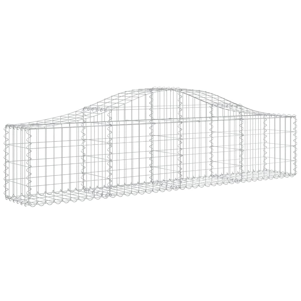 vidaXL Coșuri gabion arcuite 14 buc, 200x30x40/60 cm, fier galvanizat vidaXL Coșuri gabion arcuite 14 buc, 200x30x40/60 cm, fier galvanizat