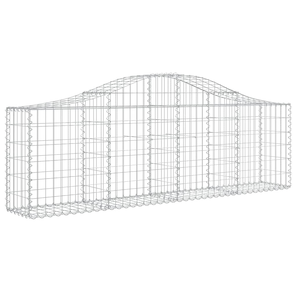 vidaXL Coșuri gabion arcuite 2 buc, 200x30x60/80 cm, fier galvanizat vidaXL Coșuri gabion arcuite 2 buc, 200x30x60/80 cm, fier galvanizat