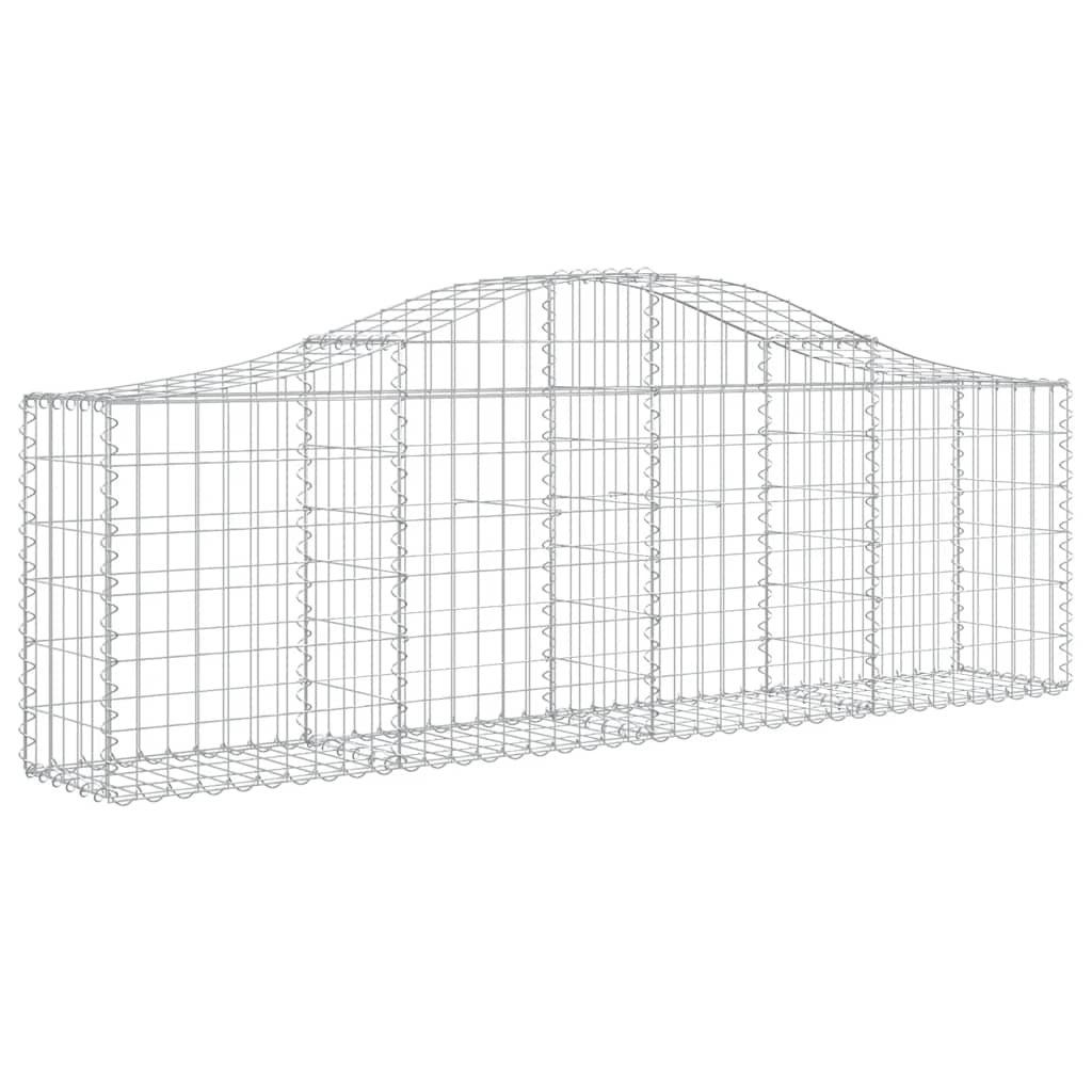vidaXL Coșuri gabion arcuite 3 buc, 200x30x60/80 cm, fier galvanizat