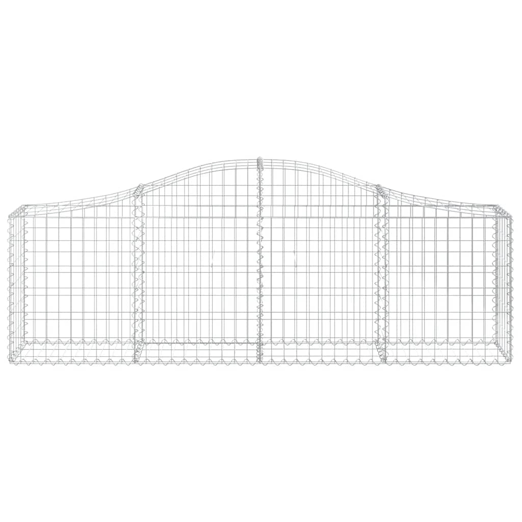 vidaXL Coșuri gabion arcuite 3 buc, 200x30x60/80 cm, fier galvanizat