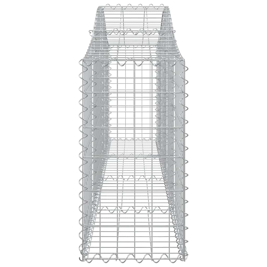 vidaXL Coșuri gabion arcuite 3 buc, 200x30x60/80 cm, fier galvanizat