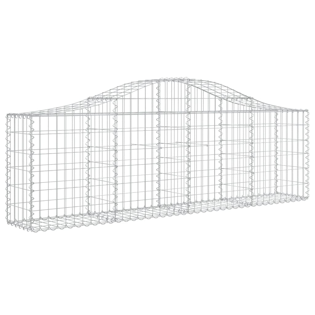 vidaXL Coșuri gabion arcuite 5 buc, 200x30x60/80 cm, fier galvanizat