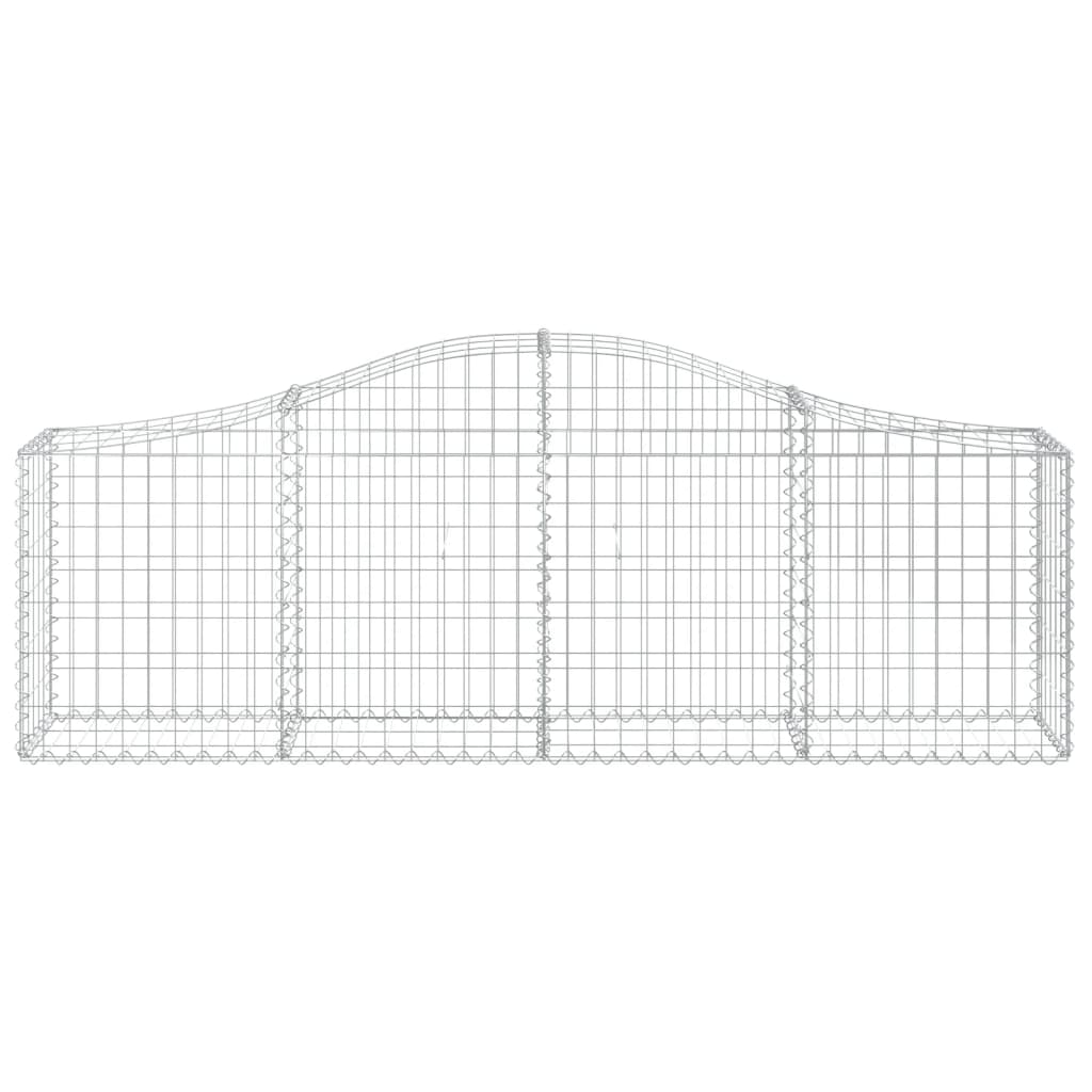 vidaXL Coșuri gabion arcuite 30 buc, 200x30x60/80 cm, fier galvanizat