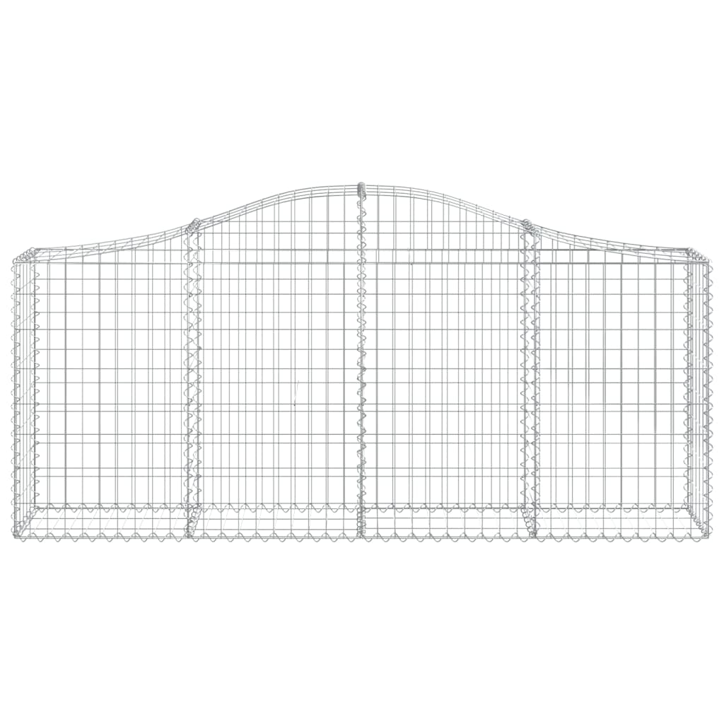 vidaXL Coșuri gabion arcuite 2 buc, 200x30x80/100cm, fier galvanizat vidaXL Coșuri gabion arcuite 2 buc, 200x30x80/100cm, fier galvanizat