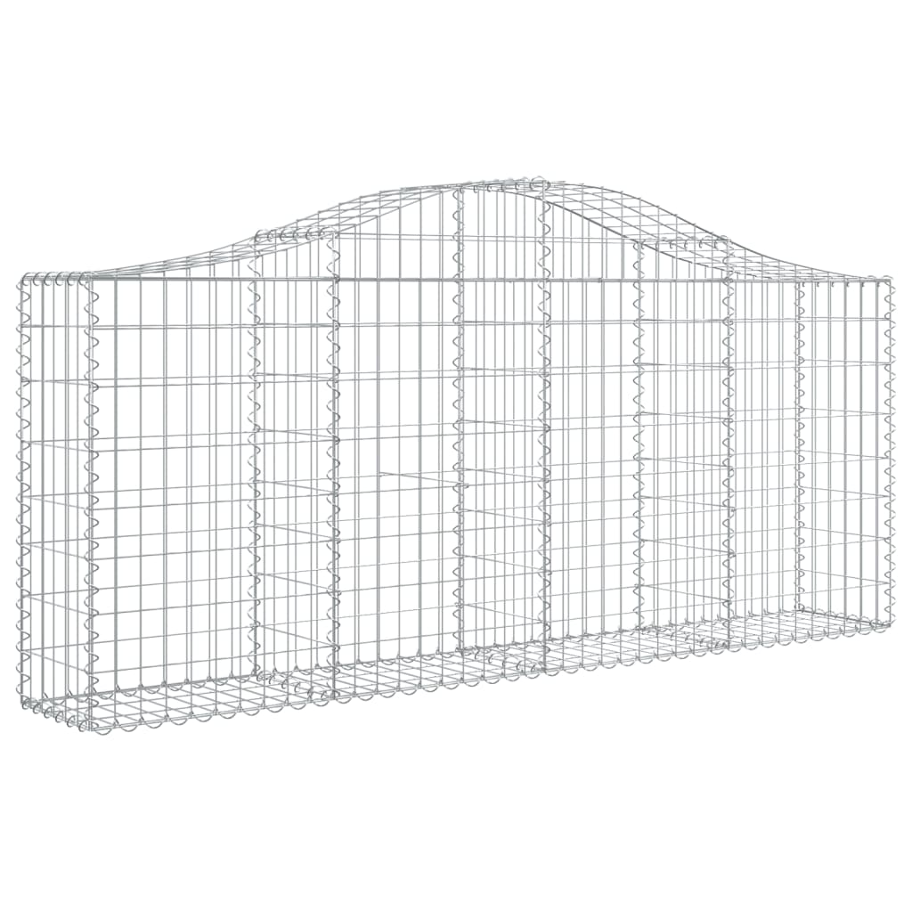 vidaXL Coșuri gabion arcuite 10 buc, 200x30x80/100cm, fier galvanizat vidaXL Coșuri gabion arcuite 10 buc, 200x30x80/100cm, fier galvanizat