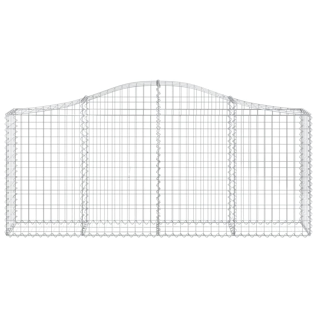 vidaXL Coșuri gabion arcuite 10 buc, 200x30x80/100cm, fier galvanizat vidaXL Coșuri gabion arcuite 10 buc, 200x30x80/100cm, fier galvanizat