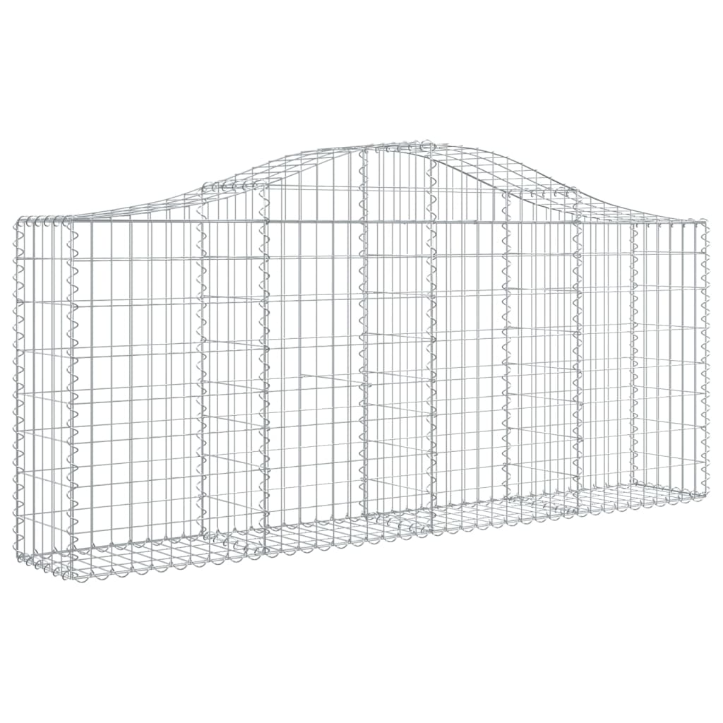 vidaXL Coșuri gabion arcuite 11 buc, 200x30x80/100cm, fier galvanizat vidaXL Coșuri gabion arcuite 11 buc, 200x30x80/100cm, fier galvanizat