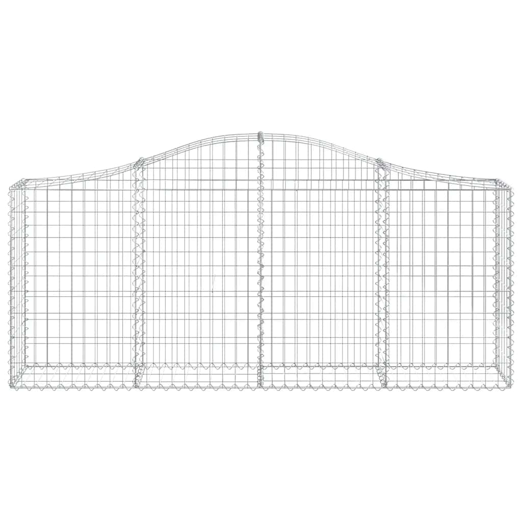 vidaXL Coșuri gabion arcuite 13 buc, 200x30x80/100cm, fier galvanizat