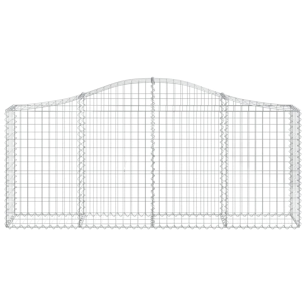 vidaXL Coșuri gabion arcuite 18 buc, 200x30x80/100cm, fier galvanizat