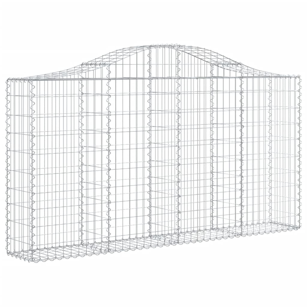 vidaXL Coșuri gabion arcuite 4 buc, 200x30x100/120 cm fier galvanizat