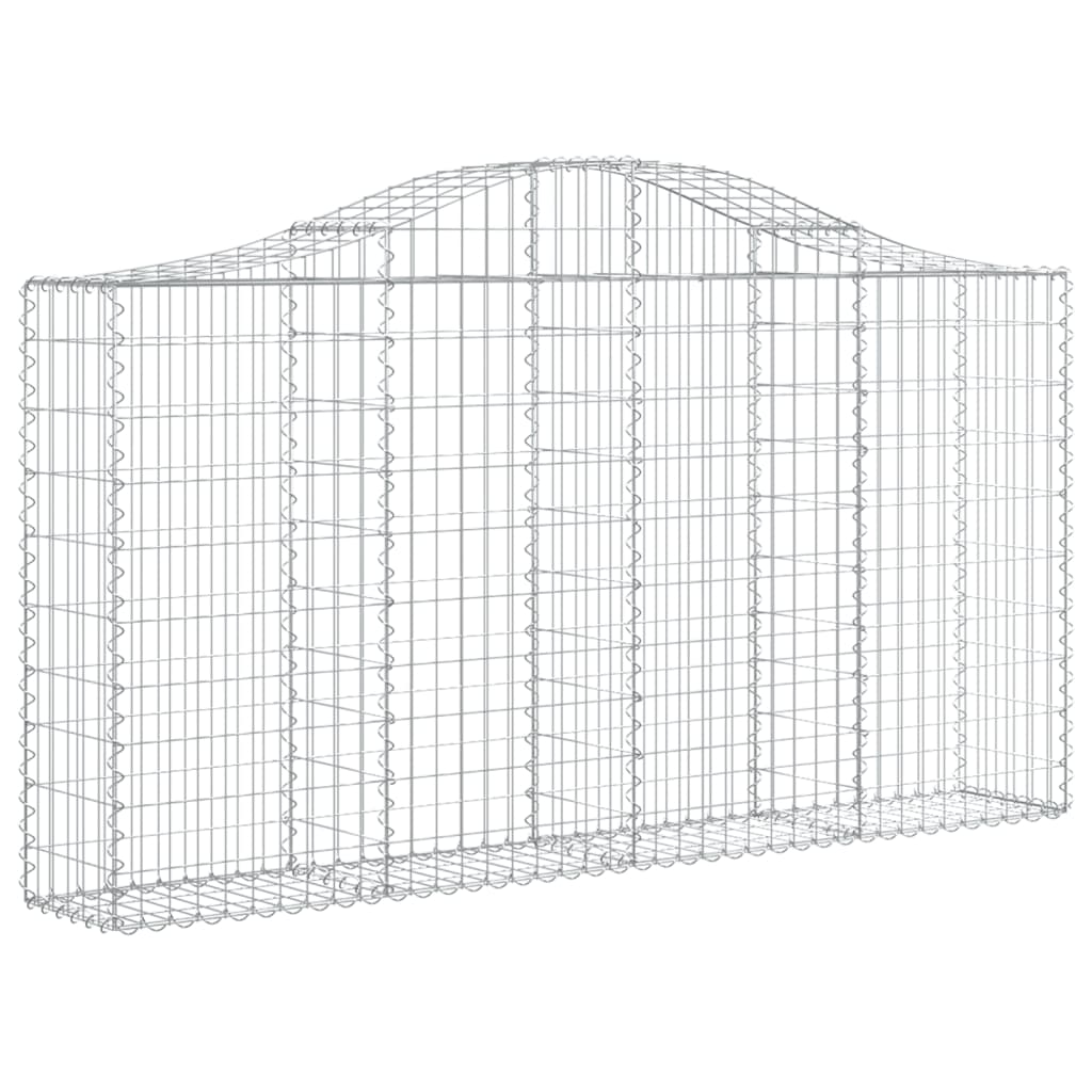 vidaXL Coșuri gabion arcuite 20 buc, 200x30x100/120 cm fier galvanizat